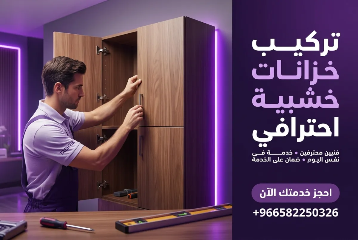 تركيب خزائن خشبية ٤ ابواب: دليلك الشامل لخدمة احترافية مع تشييك