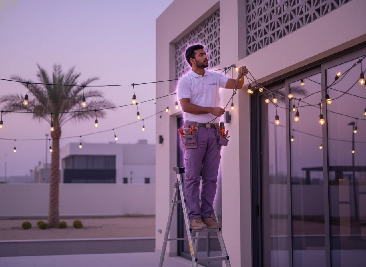 خدمة تركيب عقود إناره خارجيه لكل 10 متر