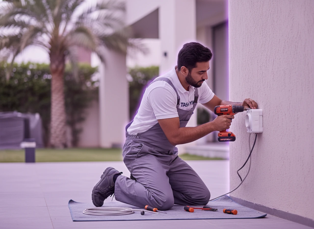 خدمة تركيب بريزة خارجية مقاومة للماء