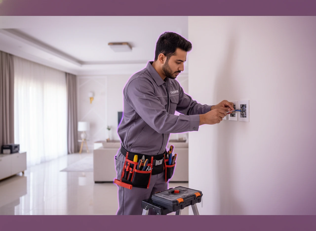 خدمة تركيب مفتاح ثلاثي ثري ويه