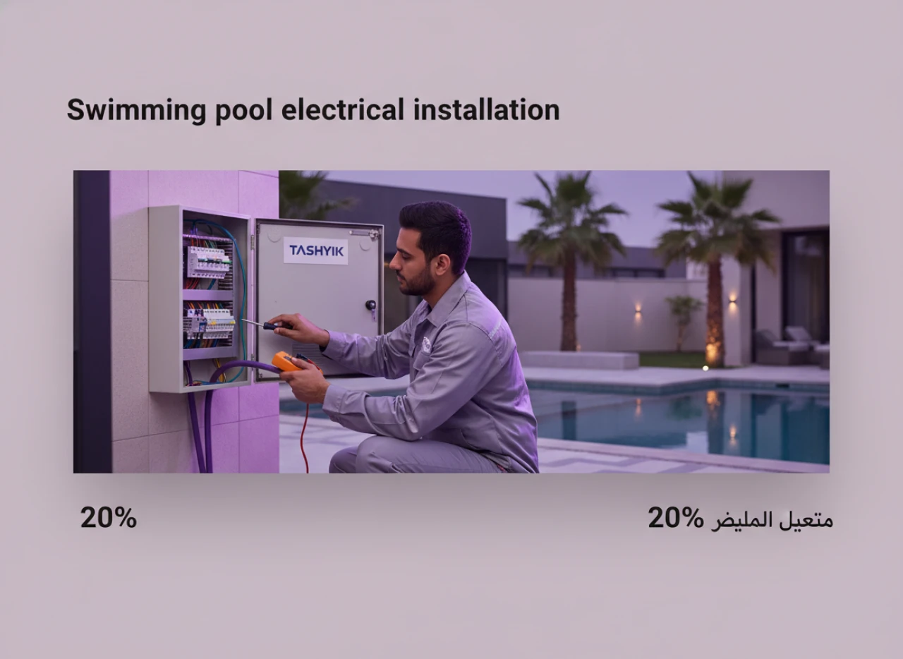 خدمة تأسيس كهرباء مسبح
