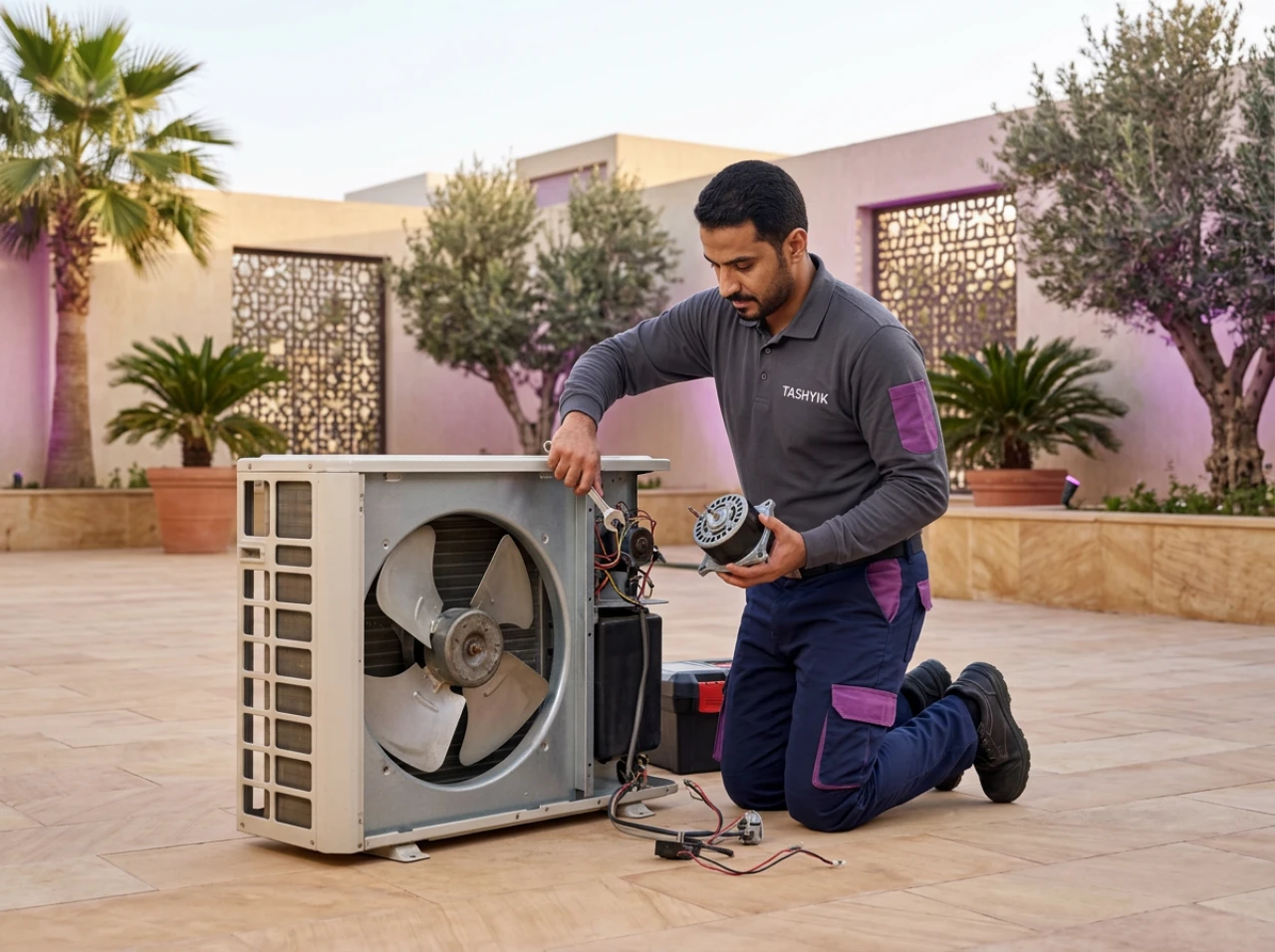 خدمة تغيير موتور مروحة خارجية