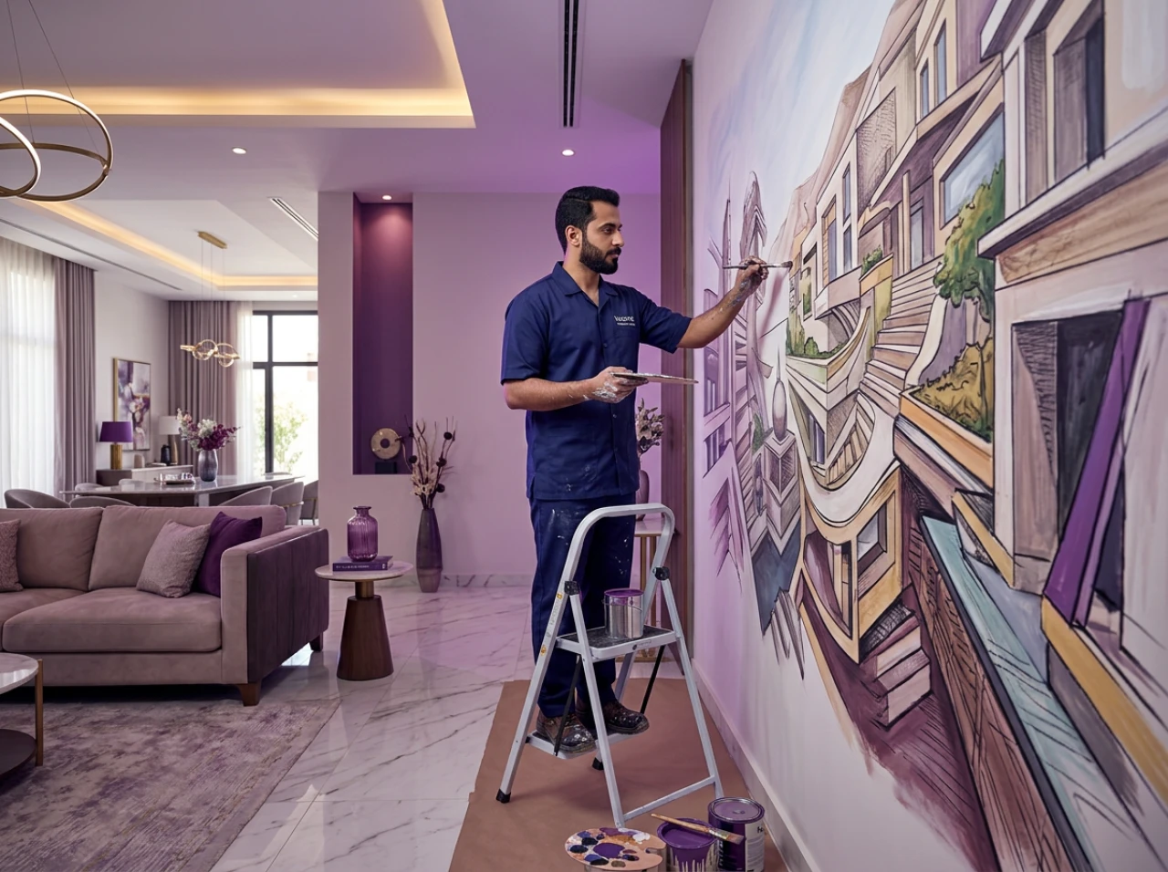 خدمة رسم ميورال يدوي ثلاثي الأبعاد