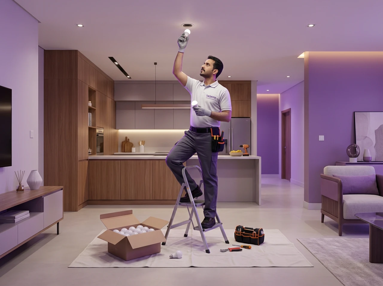 প্রতিস্থাপনযোগ্য LED বাল্ব ৭ সেমি চওড়া, ১০ টুকরা বা তার বেশি সার্ভিস