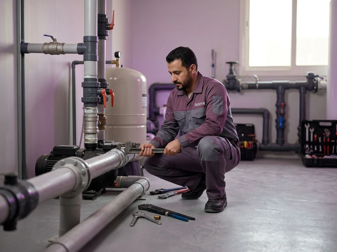 خدمة اعمال سباكة ثقيلة بالساعة