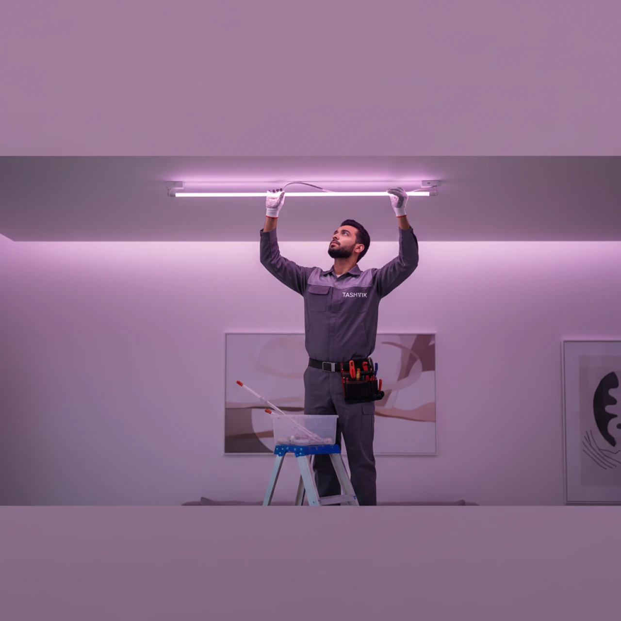 Layanan Lampu neon panjang berubah