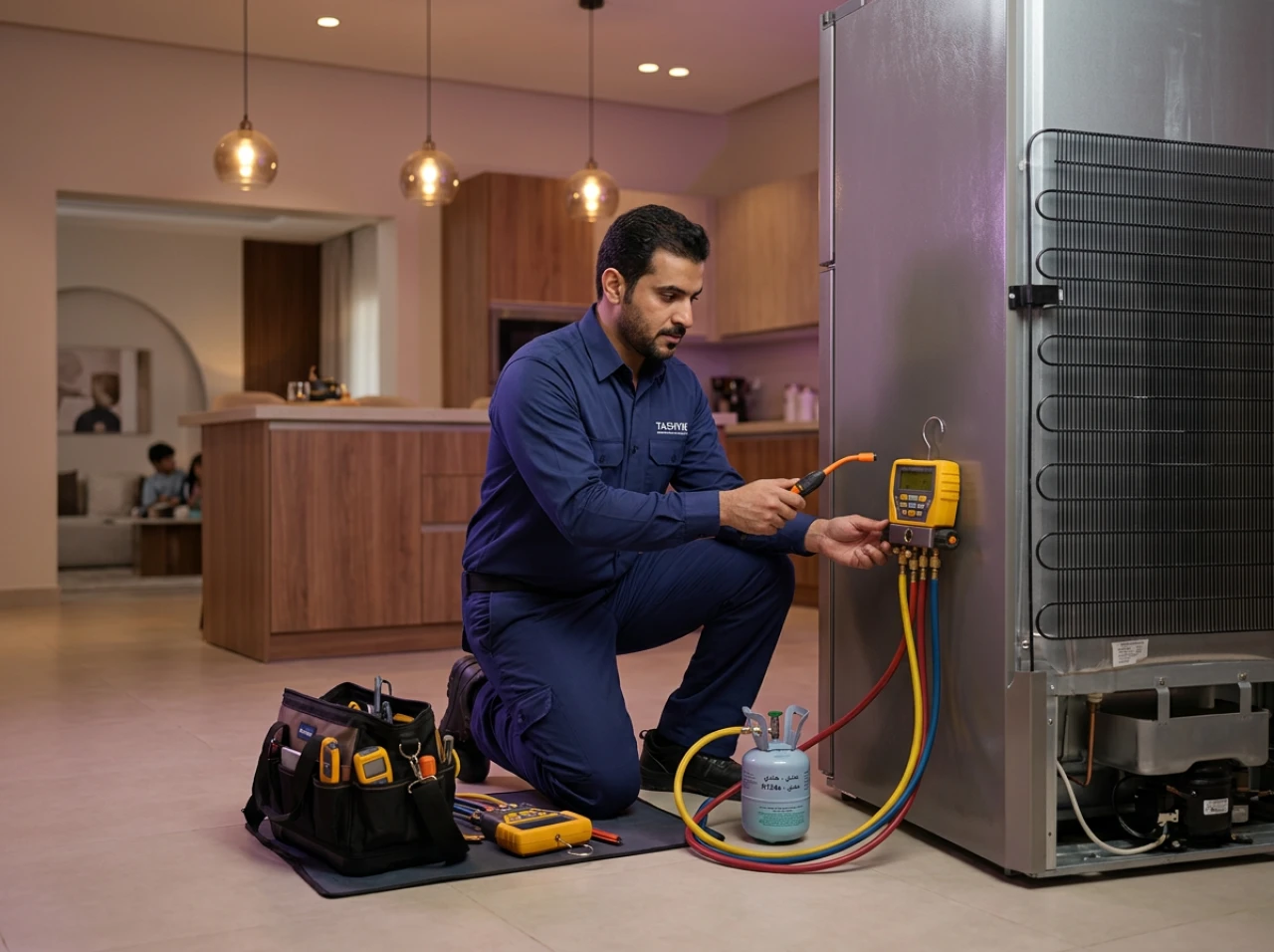 خدمة صيانة تهريب خارجي + تعبئة هندى R134