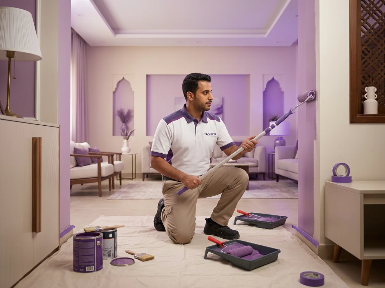 خدمة دهان جدار داخي