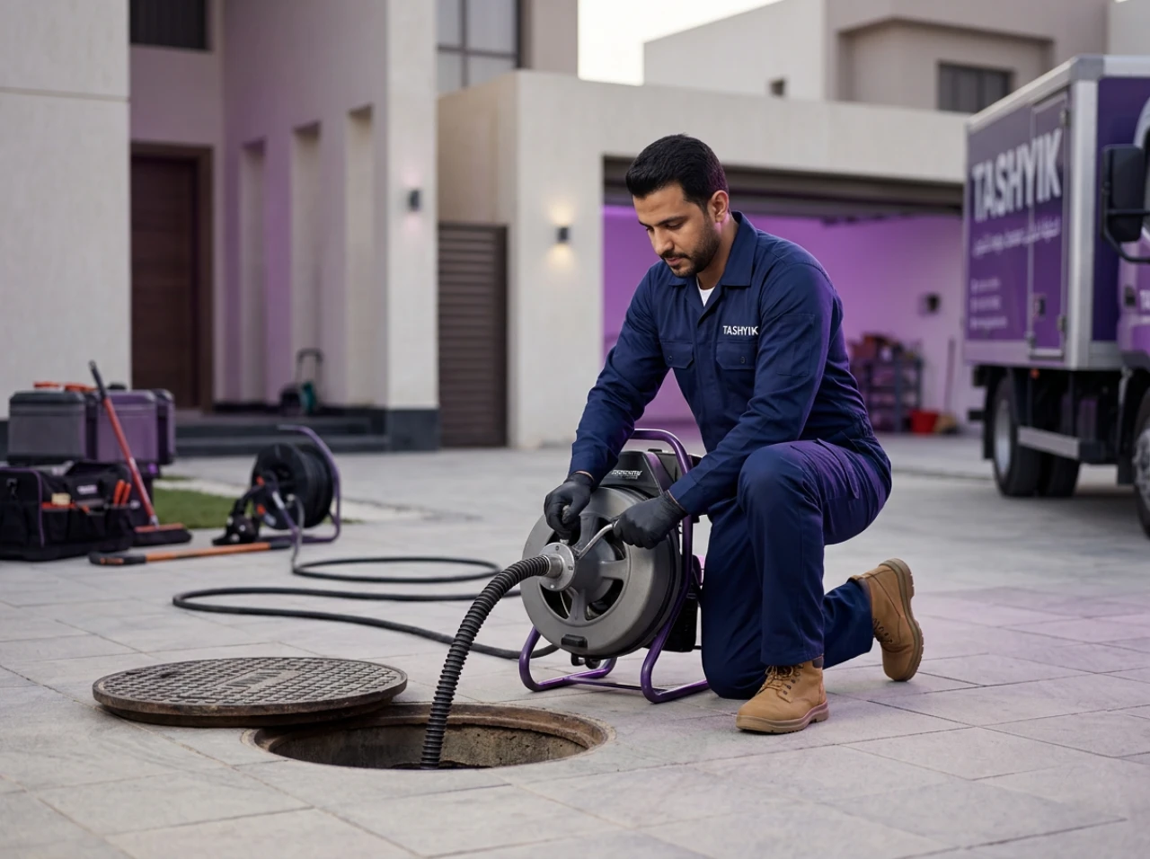 Clogged drain service
