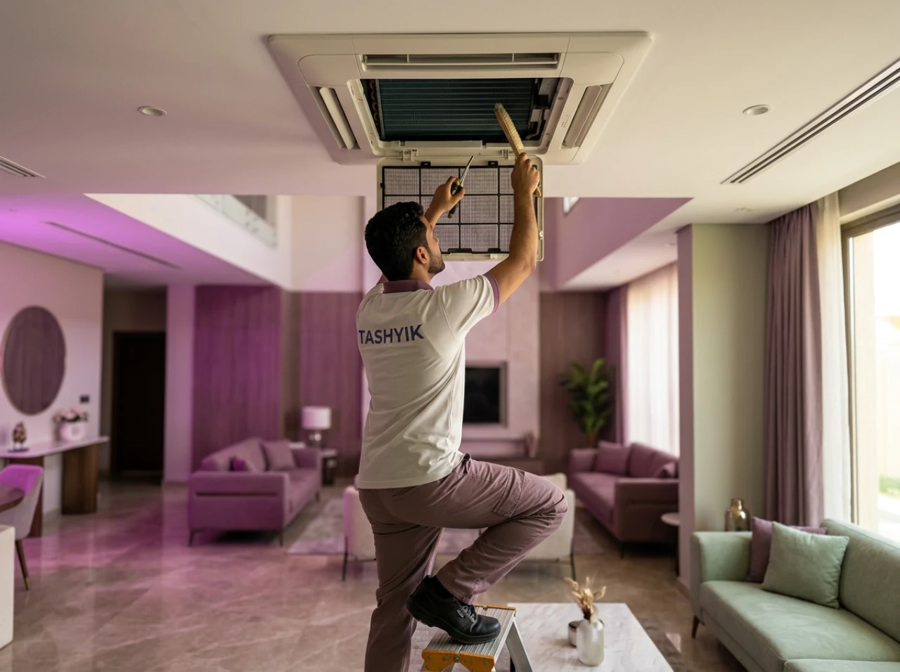 Service Lavage de climatiseur caché