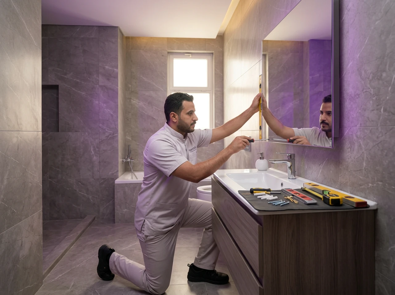 خدمة تركيب مرايا حمام